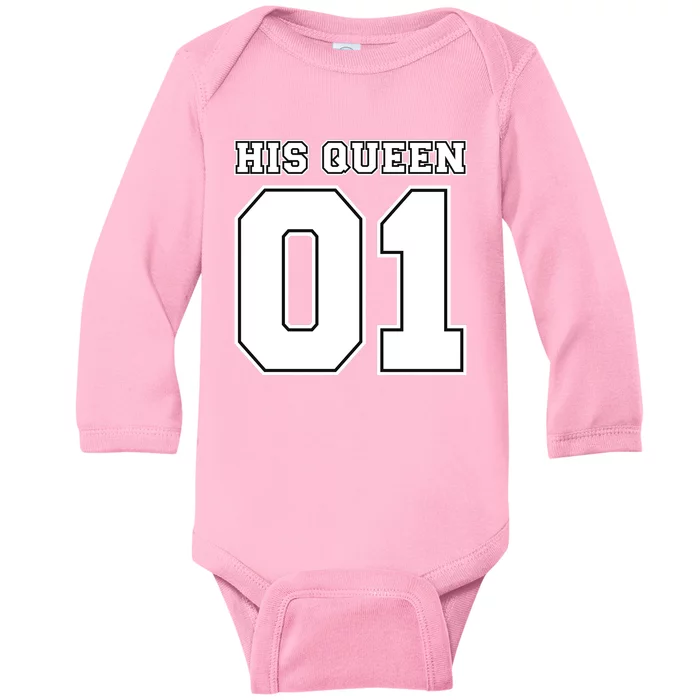 His Queen 01 Sport Couple Baby Long Sleeve Bodysuit