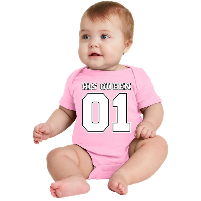 His Queen 01 Sport Couple Baby Bodysuit