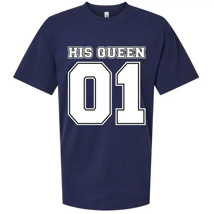 His Queen 01 Sport Couple Sueded Cloud Jersey T-Shirt