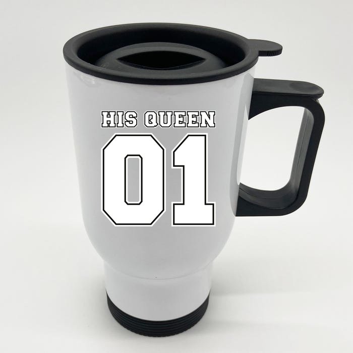 His Queen 01 Sport Couple Front & Back Stainless Steel Travel Mug