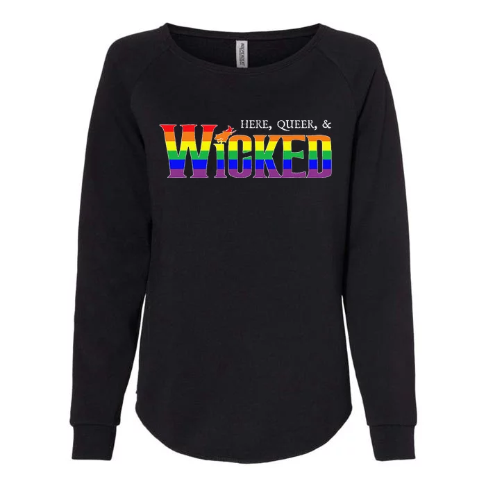 Here Queer And Wicked Lgbt Womens California Wash Sweatshirt