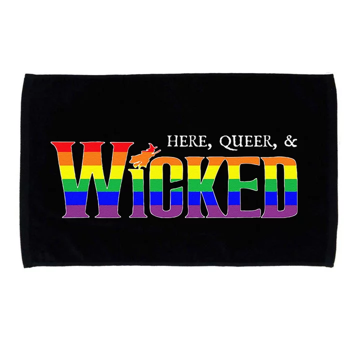 Here Queer And Wicked Lgbt Microfiber Hand Towel