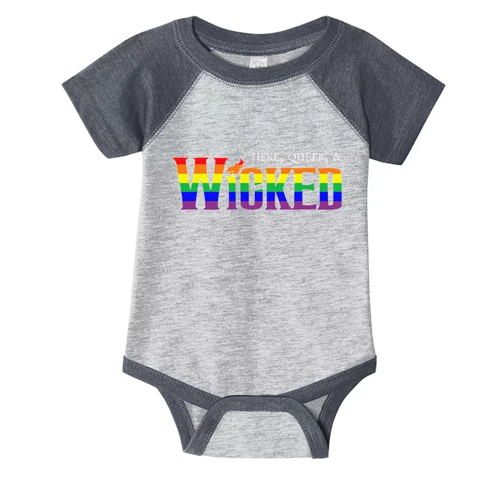 Here Queer And Wicked Lgbt Infant Baby Jersey Bodysuit