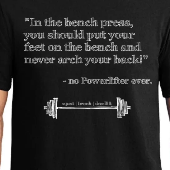 Hilarious Quote Benchpress Lifting Gym Motivation Pajama Set