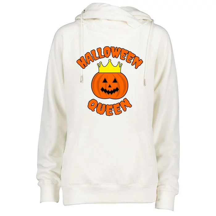 Halloween Queen Cute Gift Womens Funnel Neck Pullover Hood