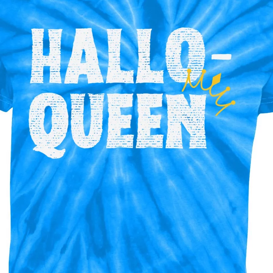 Hallo Queen Funny Halloween Party Queen Costume Party Gift Kids Tie-Dye T-Shirt