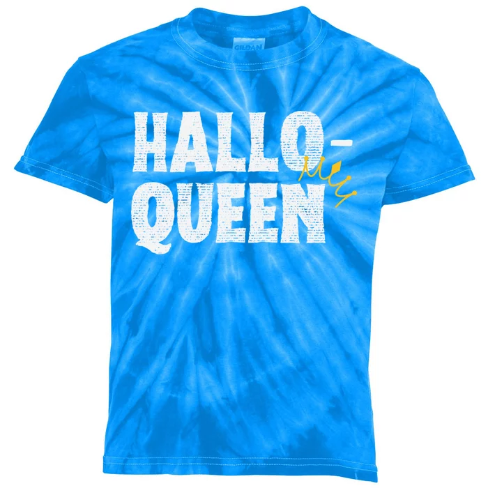 Hallo Queen Funny Halloween Party Queen Costume Party Gift Kids Tie-Dye T-Shirt