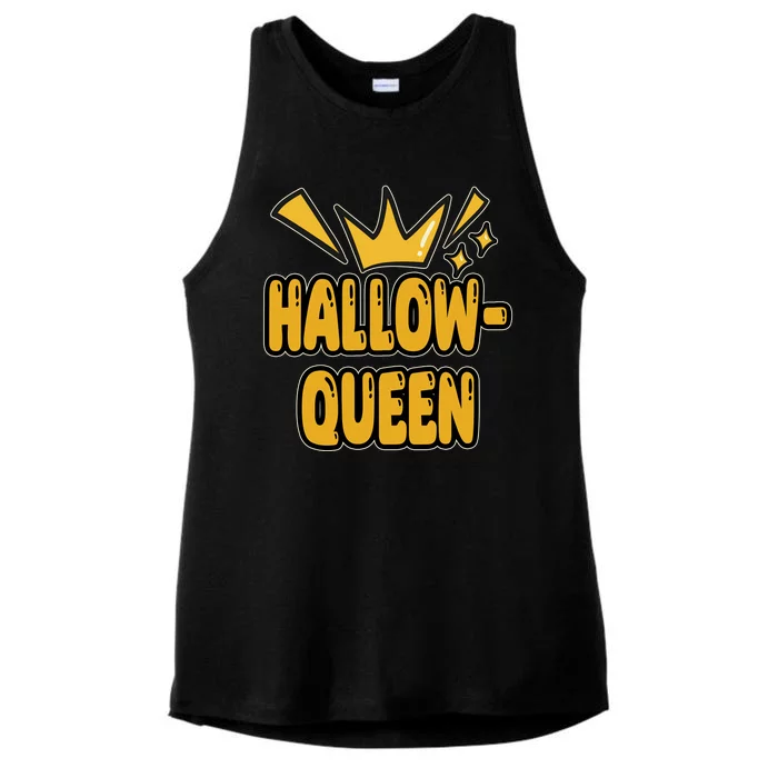 Hallow Queen Halloween Lover Ladies Tri-Blend Wicking Tank