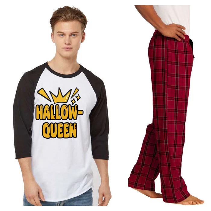 Hallow Queen Halloween Lover Raglan Sleeve Pajama Set