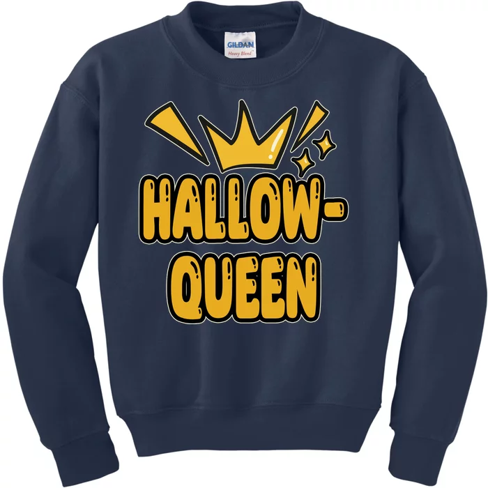 Hallow Queen Halloween Lover Kids Sweatshirt