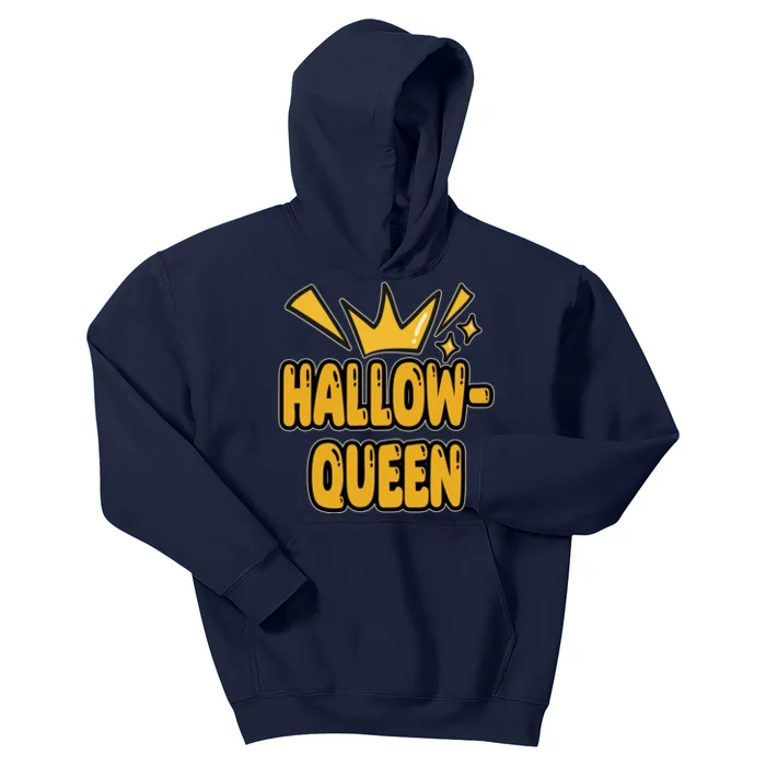 Hallow Queen Halloween Lover Kids Hoodie