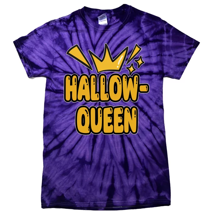 Hallow Queen Halloween Lover Tie-Dye T-Shirt