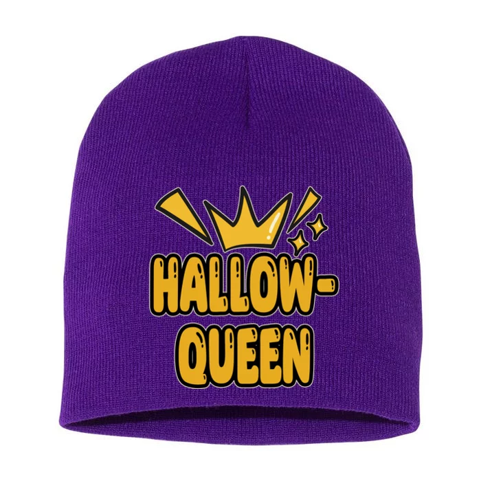 Hallow Queen Halloween Lover Short Acrylic Beanie