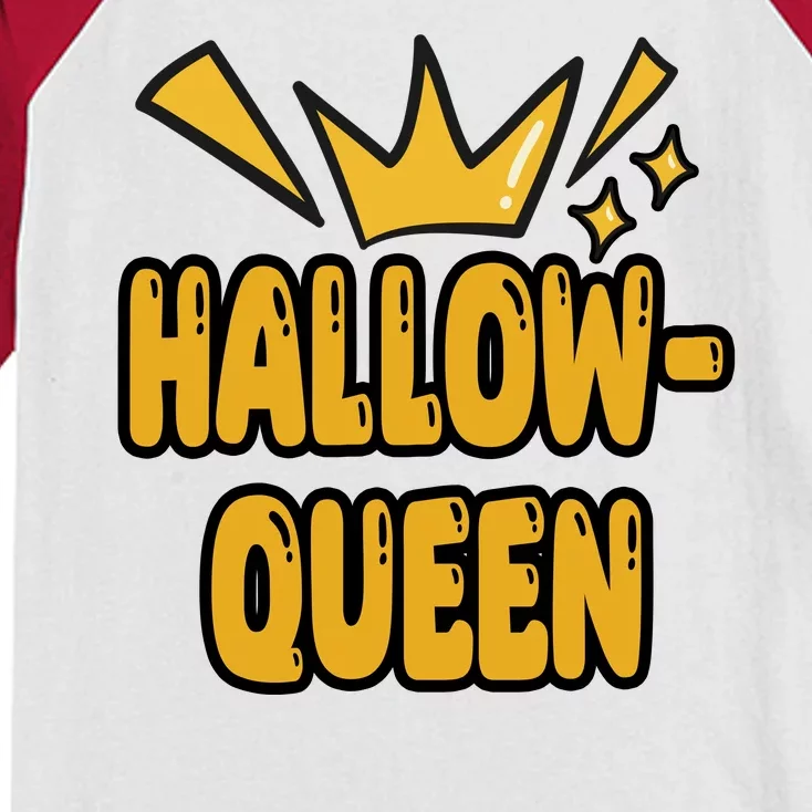 Hallow Queen Halloween Lover Kids Colorblock Raglan Jersey