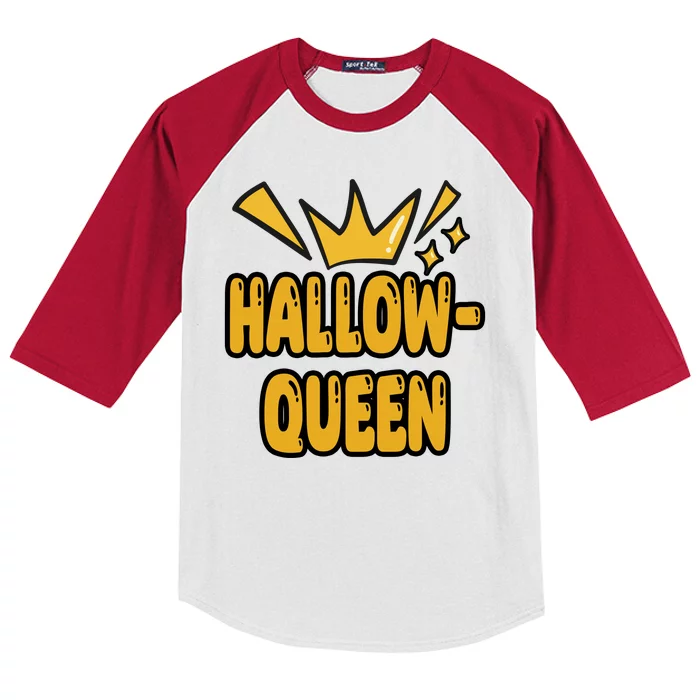 Hallow Queen Halloween Lover Kids Colorblock Raglan Jersey