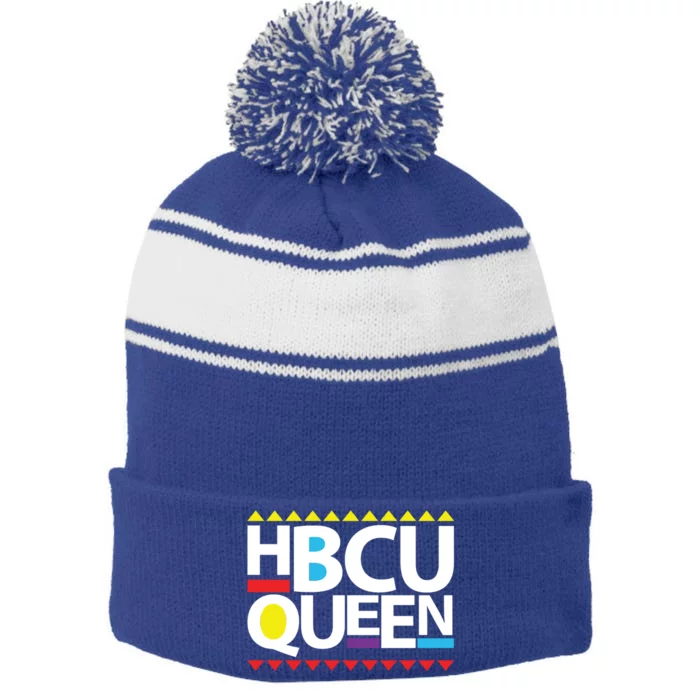 Hbcu Queen Historically Colleges Universities Black History Gift Stripe Pom Pom Beanie