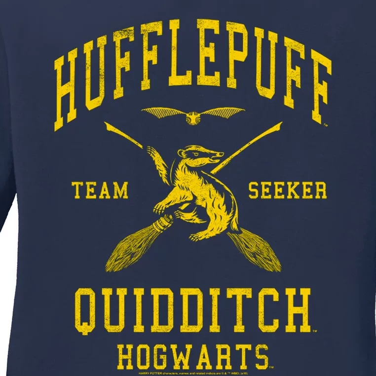 Hufflepuff Quidditch Team Seeker Ladies Long Sleeve Shirt