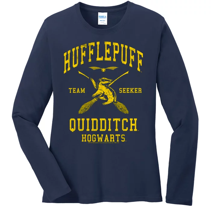 Hufflepuff Quidditch Team Seeker Ladies Long Sleeve Shirt