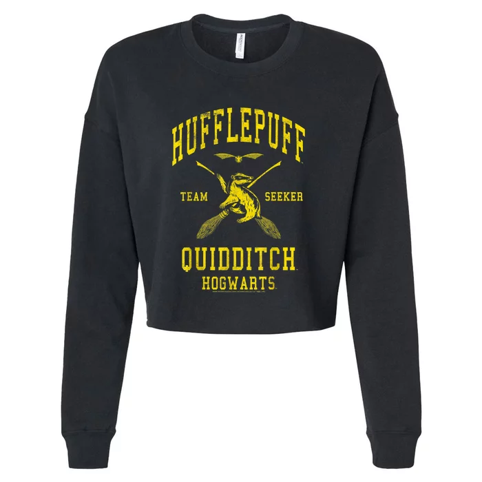 Hufflepuff Quidditch Team Seeker Cropped Pullover Crew