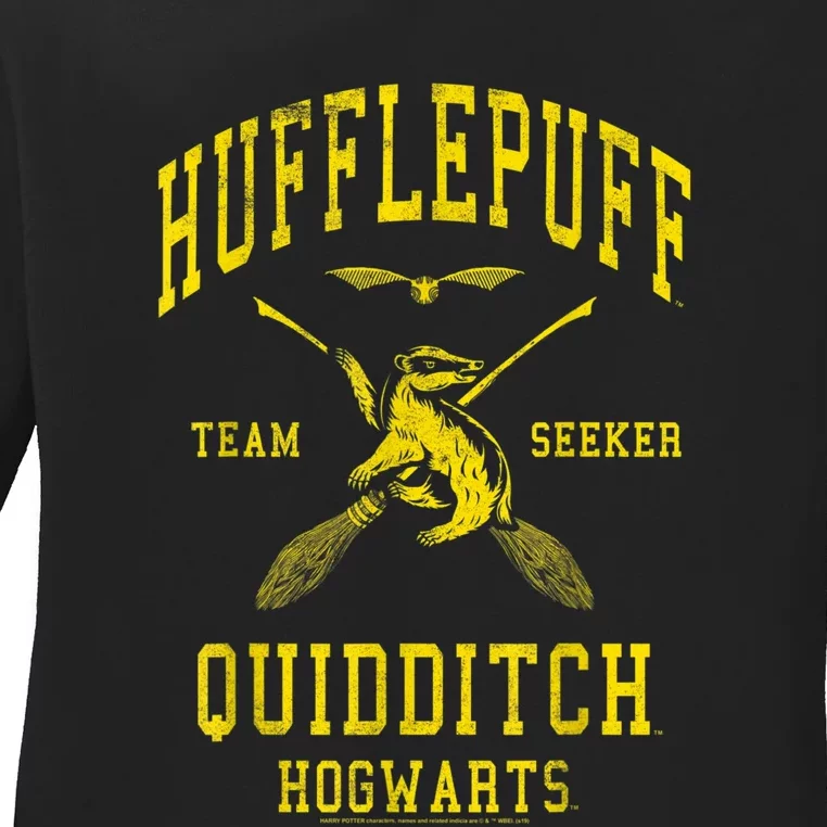 Hufflepuff Quidditch Team Seeker Ladies Long Sleeve Shirt