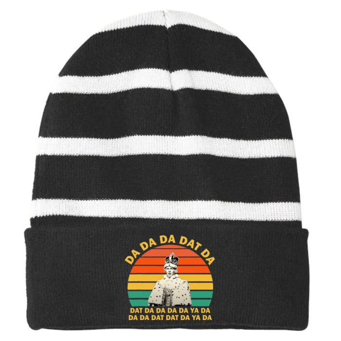 Hamilton Quotes Vintage Retro Striped Beanie with Solid Band