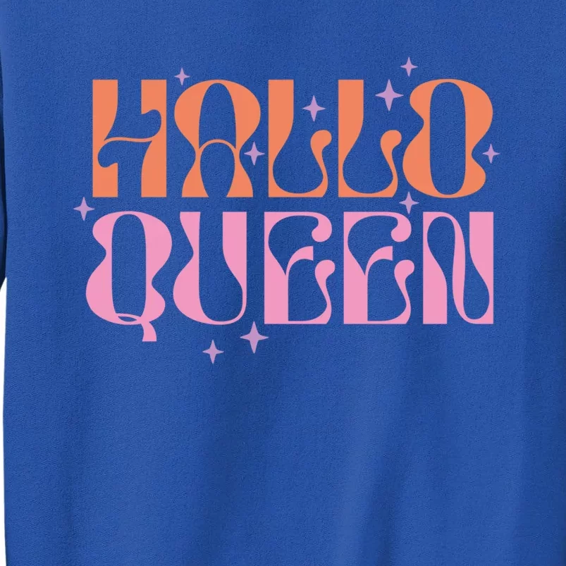 Hallo Queen Witch Groovy Funny Halloween Costumes Cute Gift Sweatshirt