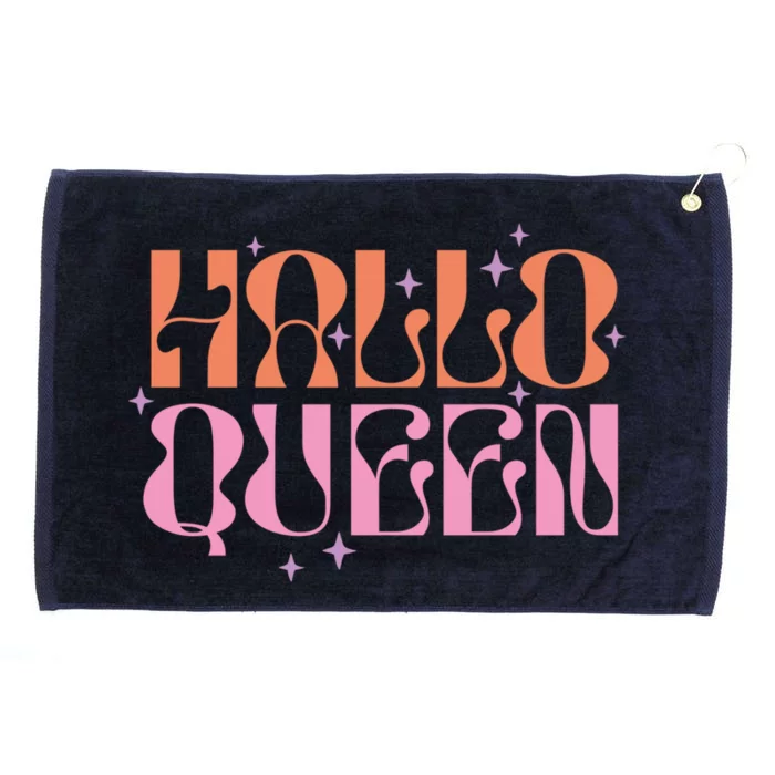 Hallo Queen Witch Groovy Funny Halloween Costumes Cute Gift Grommeted Golf Towel