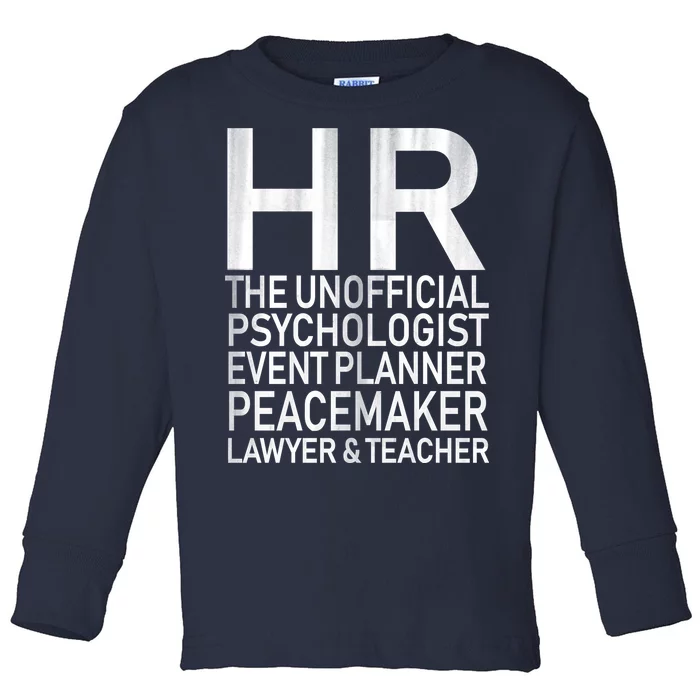 HR The Unofficial Psychologist Toddler Long Sleeve Shirt