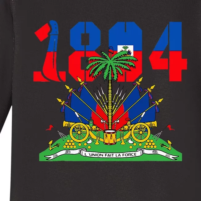 Haitian Revolution 1804 Haiti Haitian Flag Day Baby Long Sleeve Bodysuit