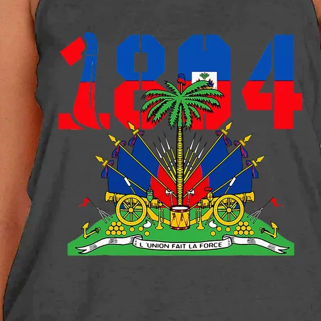 Haitian Revolution 1804 Haiti Haitian Flag Day Women's Knotted Racerback Tank