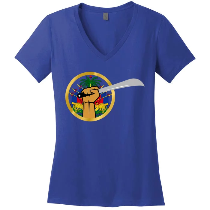 Haitian Revolution 1804 Independence Flag Day Gift Women's V-Neck T-Shirt