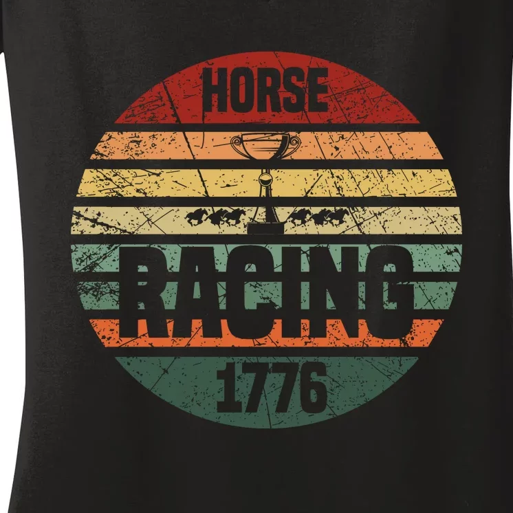 Horse Racing 1776 Women's V-Neck T-Shirt