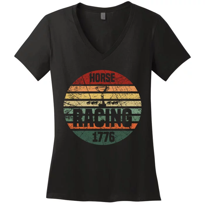 Horse Racing 1776 Women's V-Neck T-Shirt