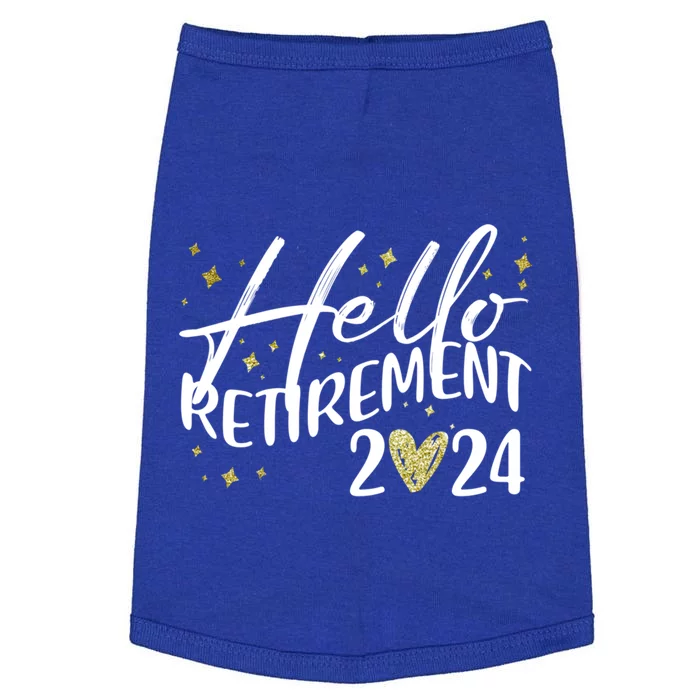 Hello Retiret 2024 Retired Retiring Cool Gift Doggie Tank