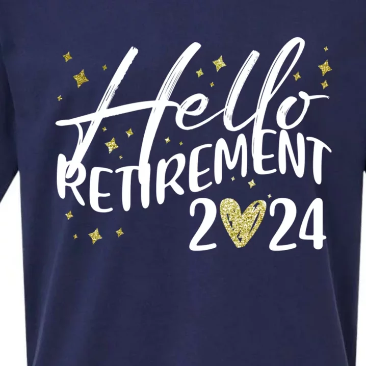 Hello Retiret 2024 Retired Retiring Cool Gift Sueded Cloud Jersey T-Shirt