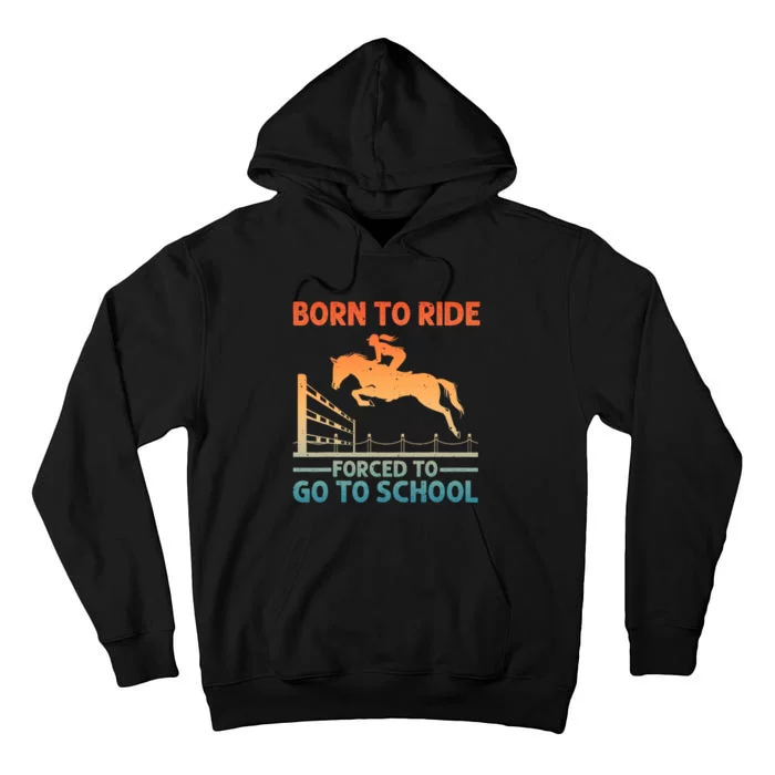 Horse Racing Art Horse Lover Equestrian Tall Hoodie