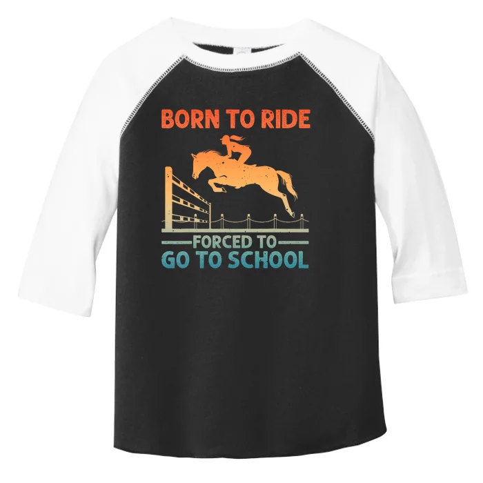 Horse Racing Art Horse Lover Equestrian Toddler Fine Jersey T-Shirt