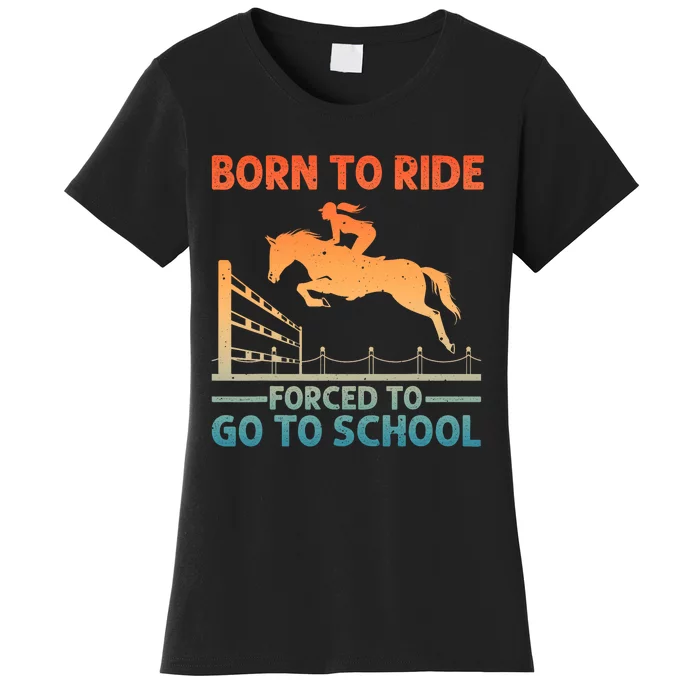 Horse Racing Art Horse Lover Equestrian Women's T-Shirt