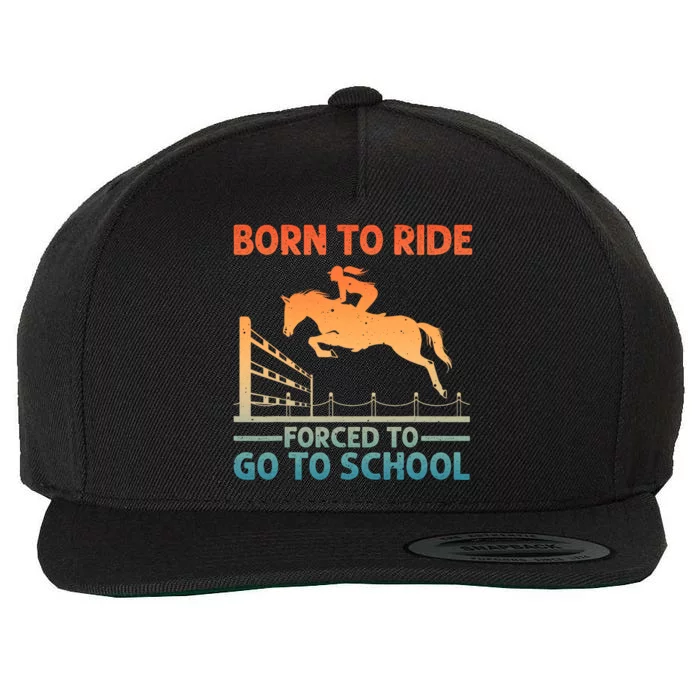 Horse Racing Art Horse Lover Equestrian Wool Snapback Cap