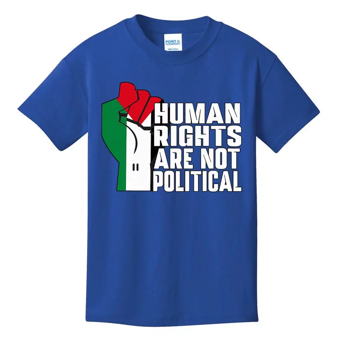 Human Rights Are Not Political Support Palestine and Gaza Kids T-Shirt