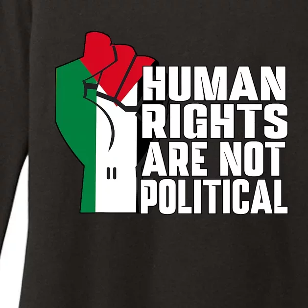 Human Rights Are Not Political Support Palestine And Gaza Womens CVC Long Sleeve Shirt