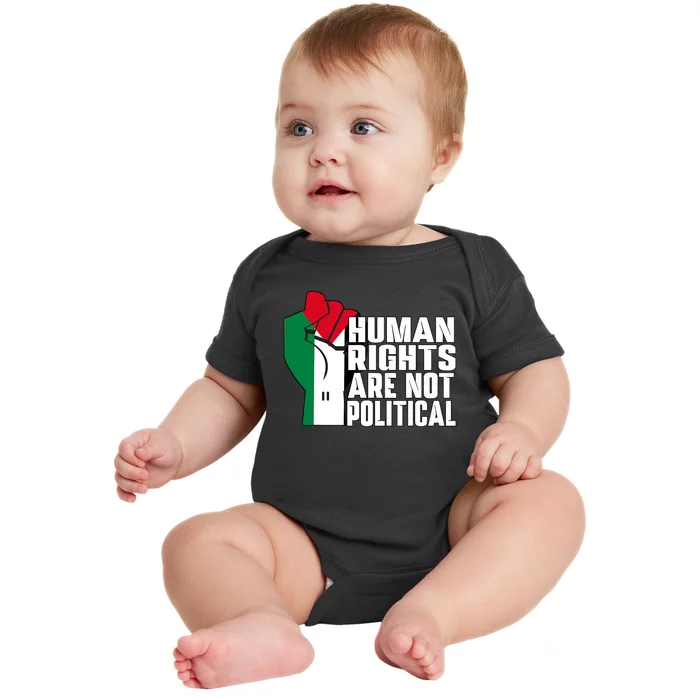 Human Rights Are Not Political Support Palestine And Gaza Baby Bodysuit