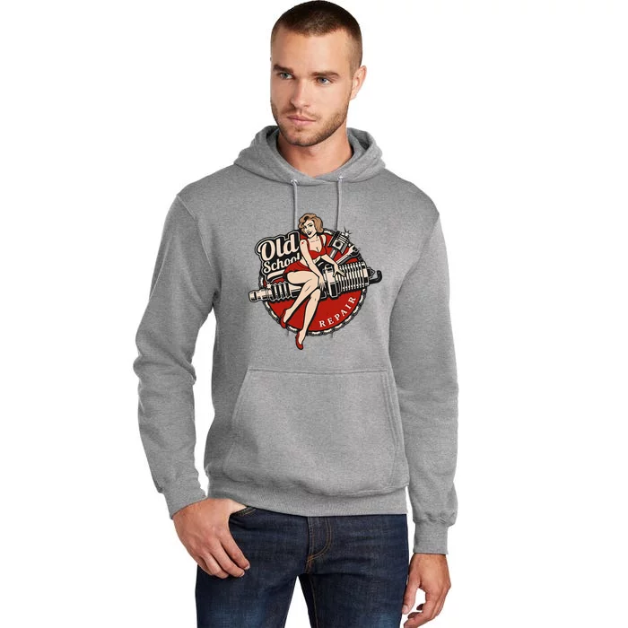 Hot Rod Art Retro Car Rockabilly Old School Tall Hoodie