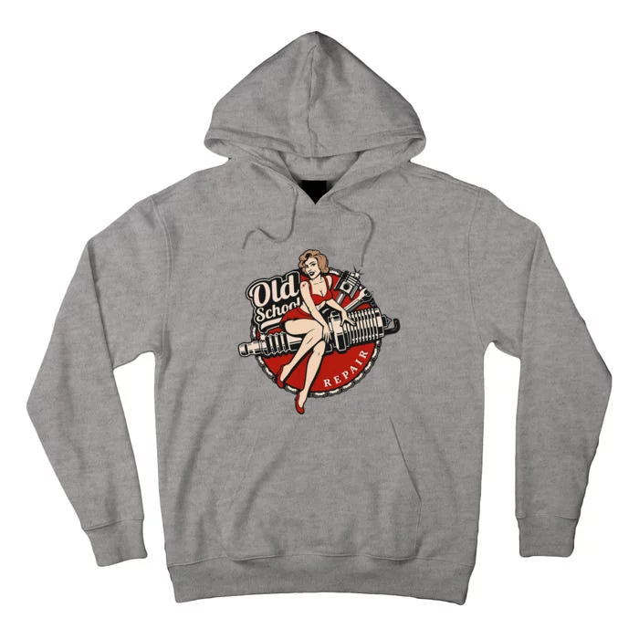 Hot Rod Art Retro Car Rockabilly Old School Tall Hoodie