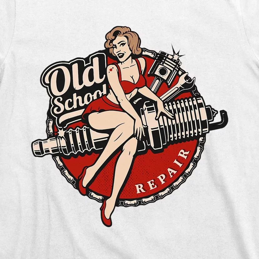 Hot Rod Art Retro Car Rockabilly Old School T-Shirt