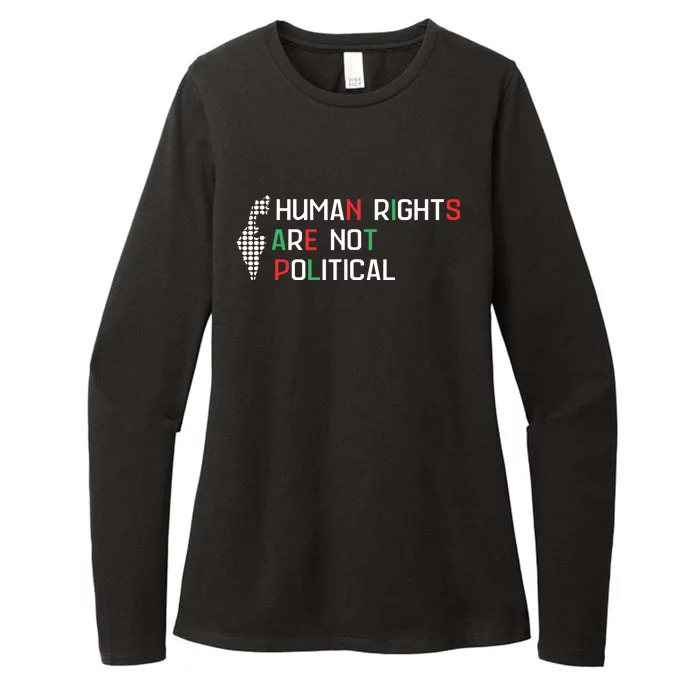 Human Rights Are Not Political Support Palestine Womens CVC Long Sleeve Shirt