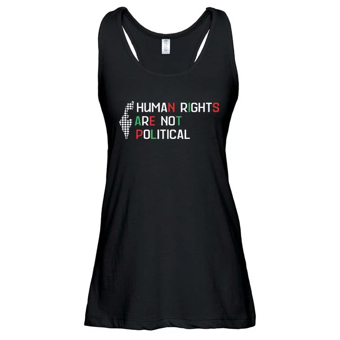 Human Rights Are Not Political Support Palestine Ladies Essential Flowy Tank