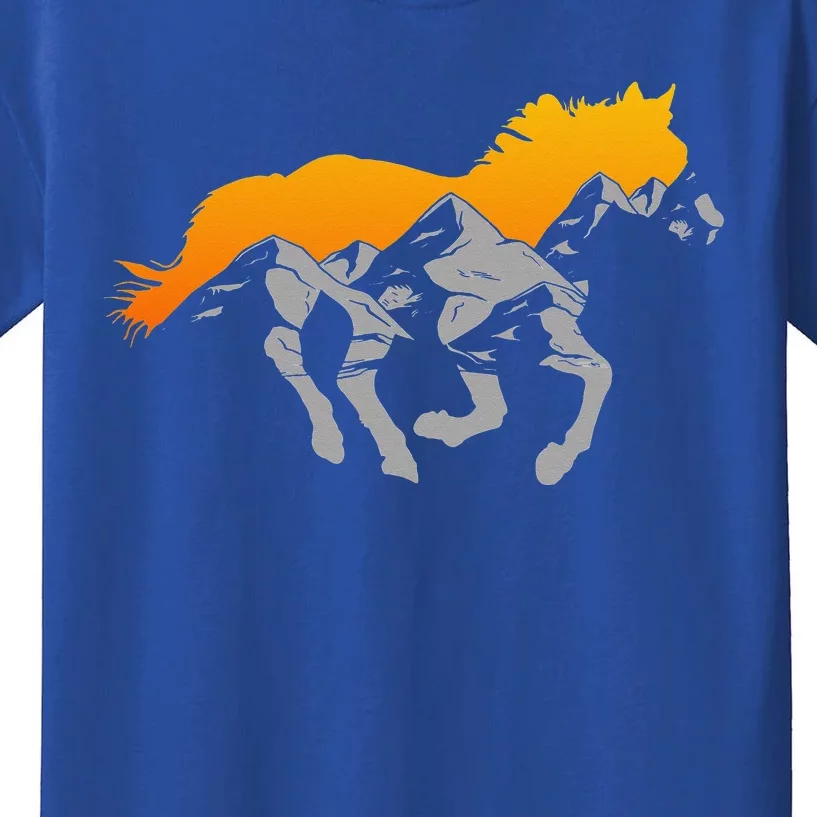 Horse Riding Apparel Mountain And Horse Kids T-Shirt