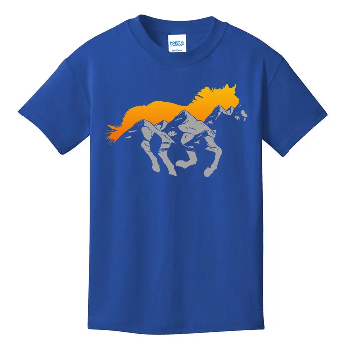 Horse Riding Apparel Mountain And Horse Kids T-Shirt