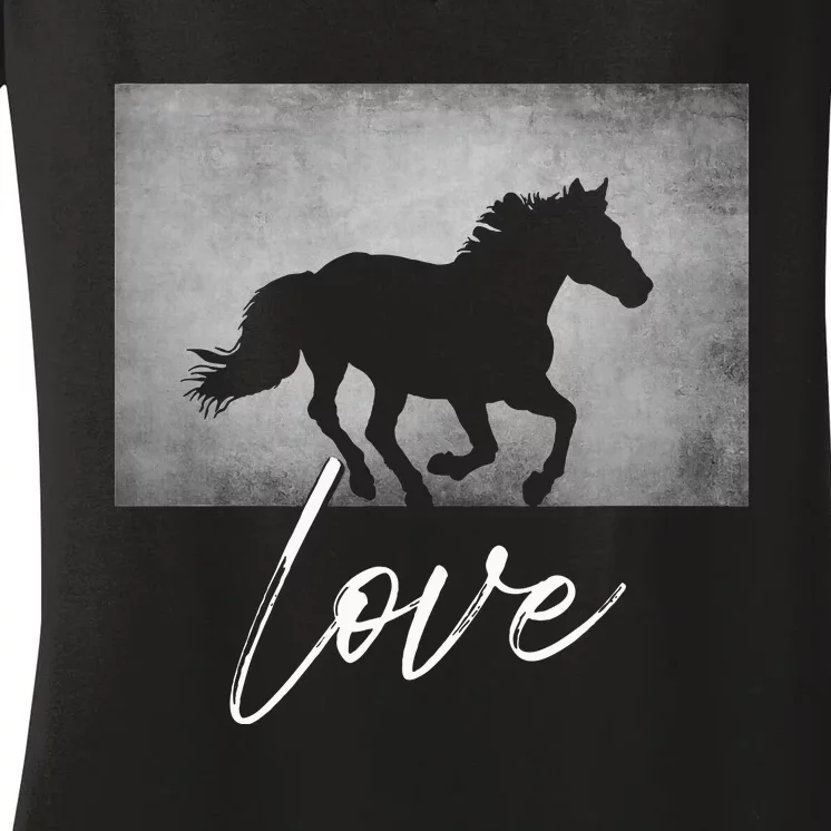 Horse Riding Apparel Horse Women's V-Neck T-Shirt